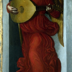 Leonardo da Vinci - An Angel in Red with a Lute